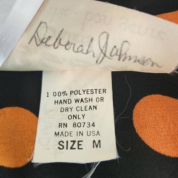 Vintage B.C.B.G. Shirts 70's Polka Dot Sheer Button Front Top - Picture 6 of 9